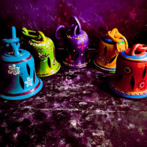 Hand-painted Hanging Terracotta Bells