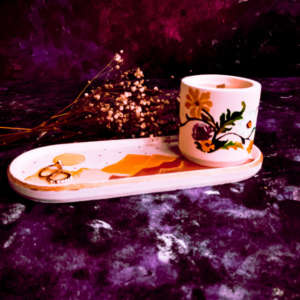 Aurora - Handpainted Scented Concrete Candle
