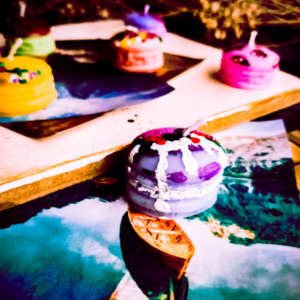 Lovable Lane - Handpainted Scented Macaron Candles
