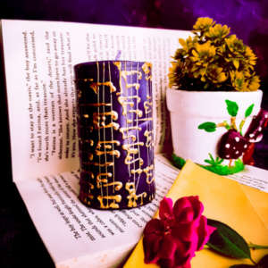 Melodic Light - Handpainted Pillar Candle