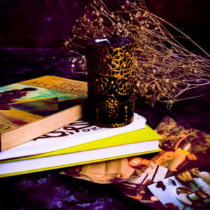Glimmer Glow - Handpainted Pillar Candle