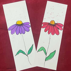 Pair of 2 Flower Bookmarks