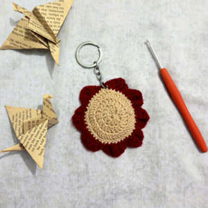 Crochet Flower Keychain