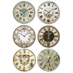Vintage Clock Sticker Pack