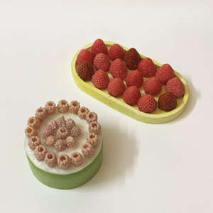 Raspberry Cake Candle - Customizable