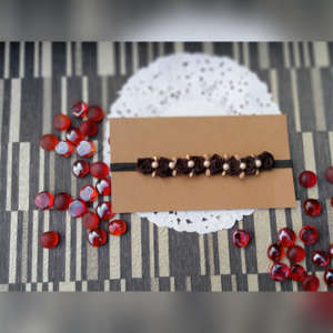 Black Stone Elastic Hair Band
