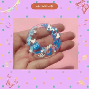 Infalible craft acrylic round keychain
