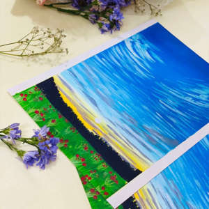 Sunset In The Field A5 Print