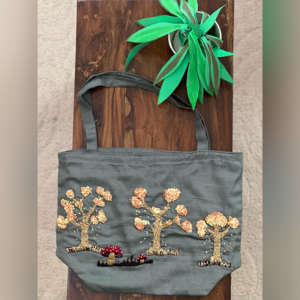 Gray Tote Bag