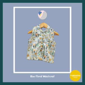 Blue Floral Waistcoat
