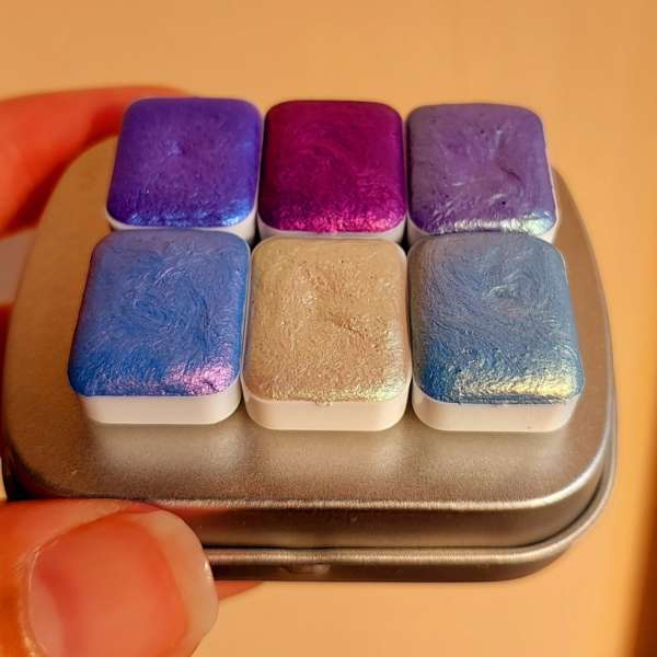"Glamorous" Watercolor Palette - Half Pans
