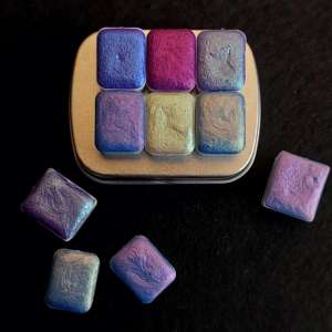 "Glamorous" Watercolor Palette - Half Pans