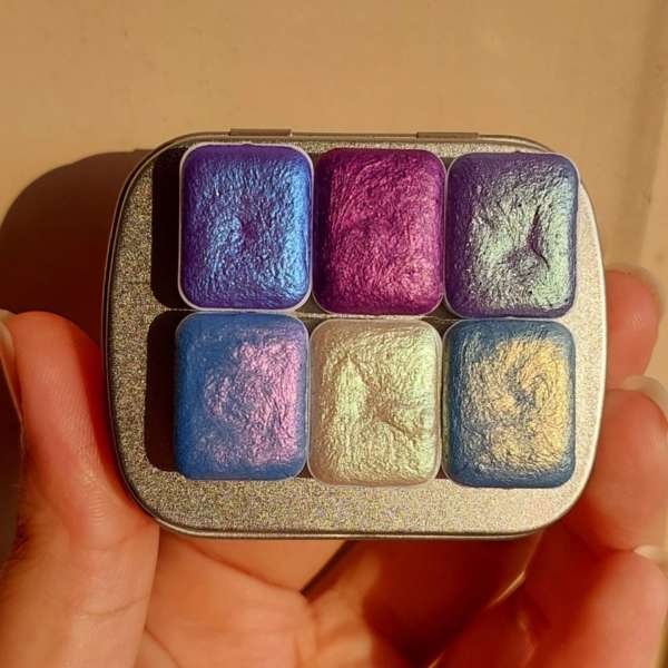 "Glamorous" Watercolor Palette - Half Pans