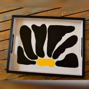 Handpainted Daisy Wooden Tray