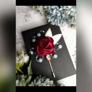 Maroon Wedding Boutonniere