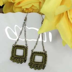Crochet Square Long Dangly