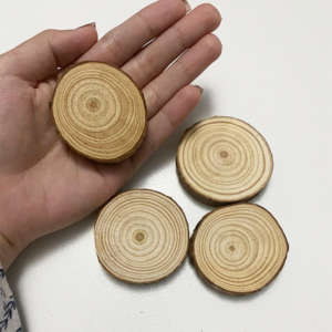 Set of 4 - 1.5 Inches Wooden Log