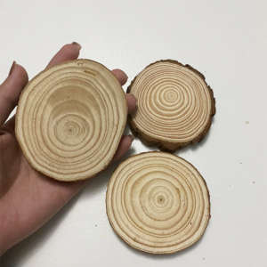 Set of 3 - 3.5 inches Wooden Log