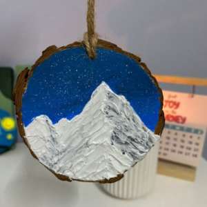 Mountain Wooden Log Hanging