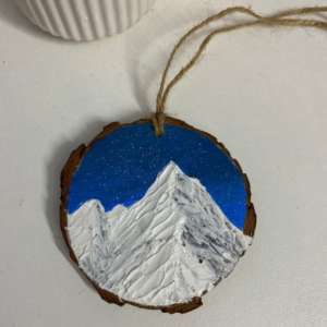 Mountain Wooden Log Hanging