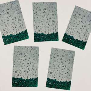 Grey Raindrops Sticker