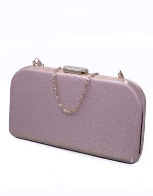 RangooN GOLD PINK HARD BOX CLUTCH