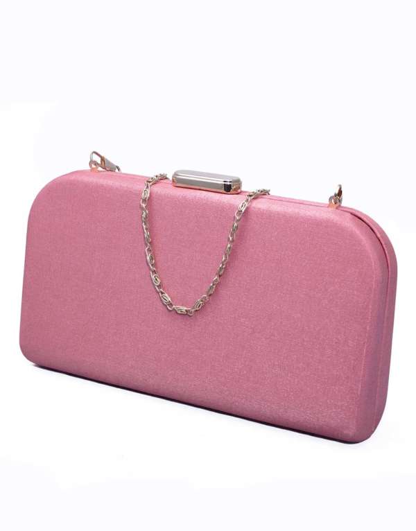 RangooN PINK HARD BOX CLUTCH