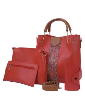 RangooN – DELIGHT RED 4 PIECES HANDBAG