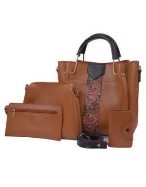 RangooN – DELIGHT BROWN 4 PIECES HANDBAG