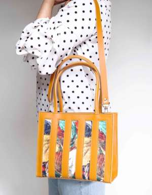 RangooN MUSTARD LOCKUP LUXE HANDBAG
