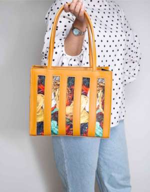 RangooN MUSTARD LOCKUP LUXE HANDBAG