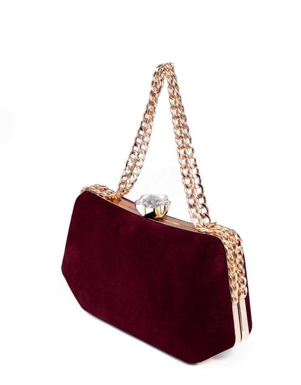 RangooN MAROON VELVET MIDNIGHT CLUTCH