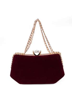 RangooN MAROON VELVET MIDNIGHT CLUTCH