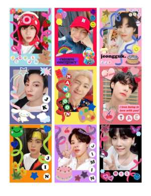 BTS 9 PCS POLCA SET