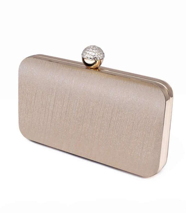 RangooN Dull Golden Textured Clutch